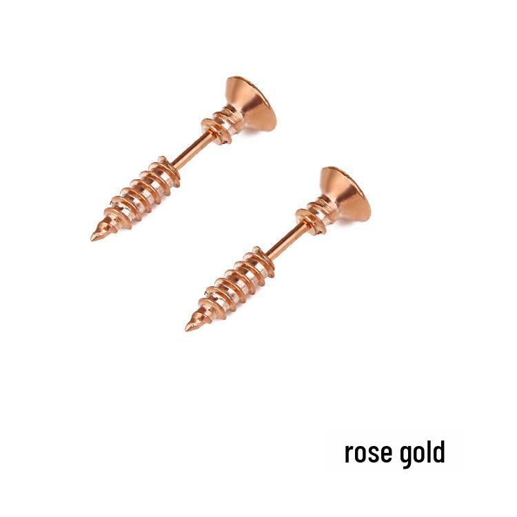 Hochwertige doppelseitige Schraubohrringe - Ausgefallenes Halloween-Accessoire