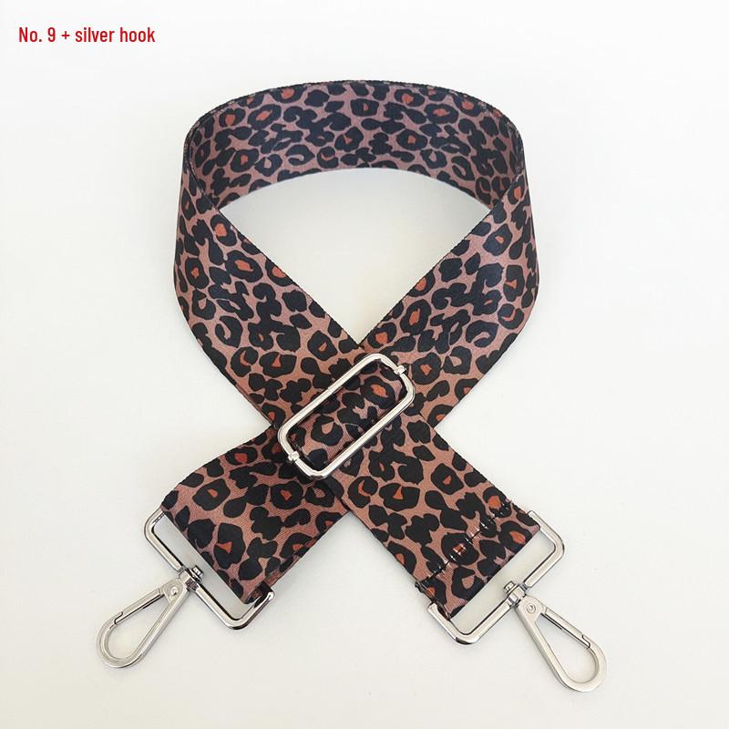 Colorful Leopard Print Adjustable Shoulder Strap - 5CM Wide, Single Shoulder, Crossbody.