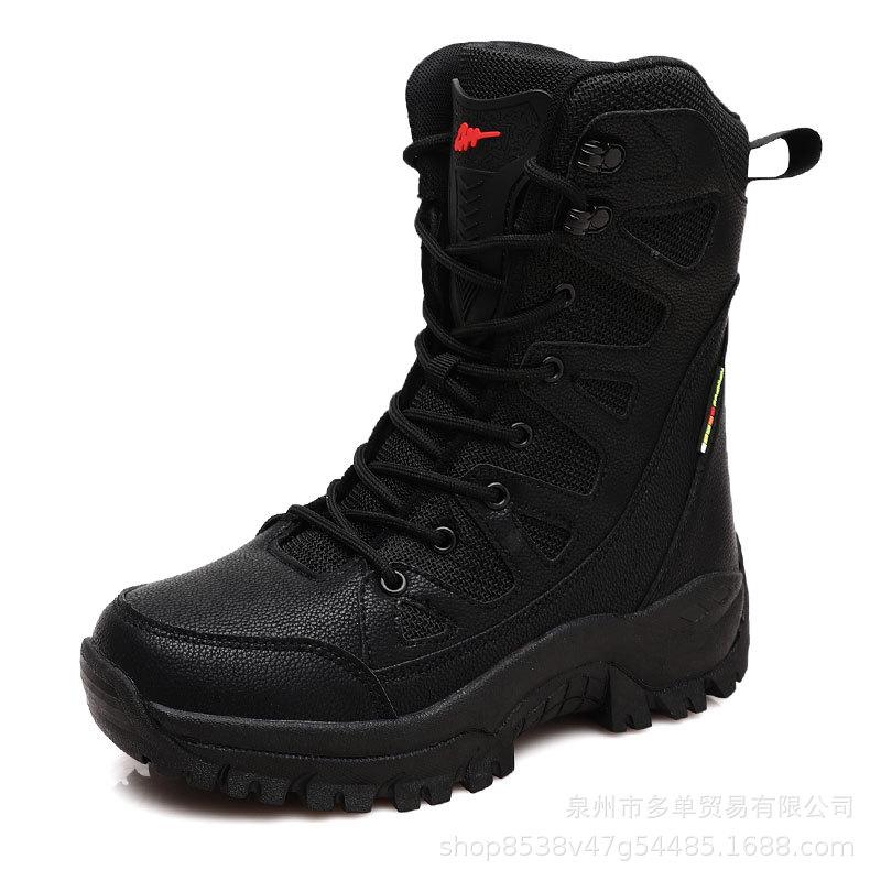 

Men s and women s same high-top snow boots outdoor non-slip and wear-resistant off-road sports hiking shoes winter warm cotton shoes 36 чёрный