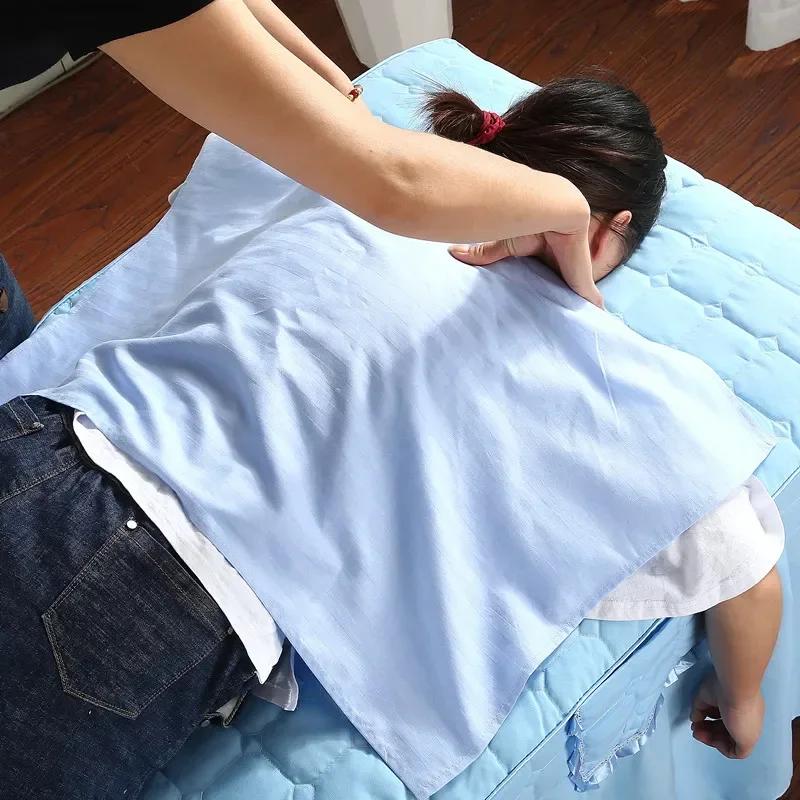 

Cotton Massage Towel, Tuina Hand cloth, Massge Table Drape, Back Walking Massage 5 Piecs 40cmx60cm синій