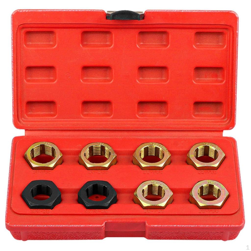 8 Pieces Bolt Thread Repair Kit Hex-Shaped Threading Die Precision