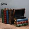Talos Fake Book Decoration Ornaments, Flip-Top Hollow Storage Design, Vintage Style Decorative Box, for Coffee Table, Bookshelf Display