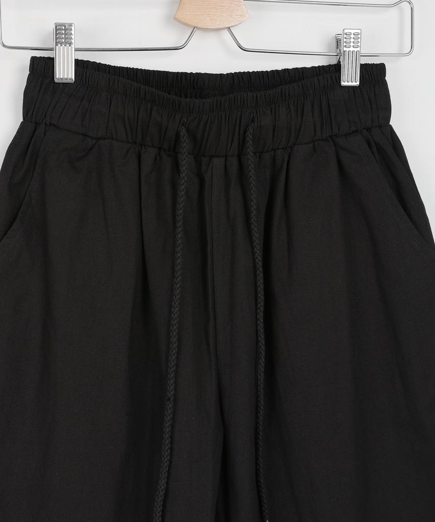 Jikeulib Elastic Waist Spandex Crooked Wide Pants