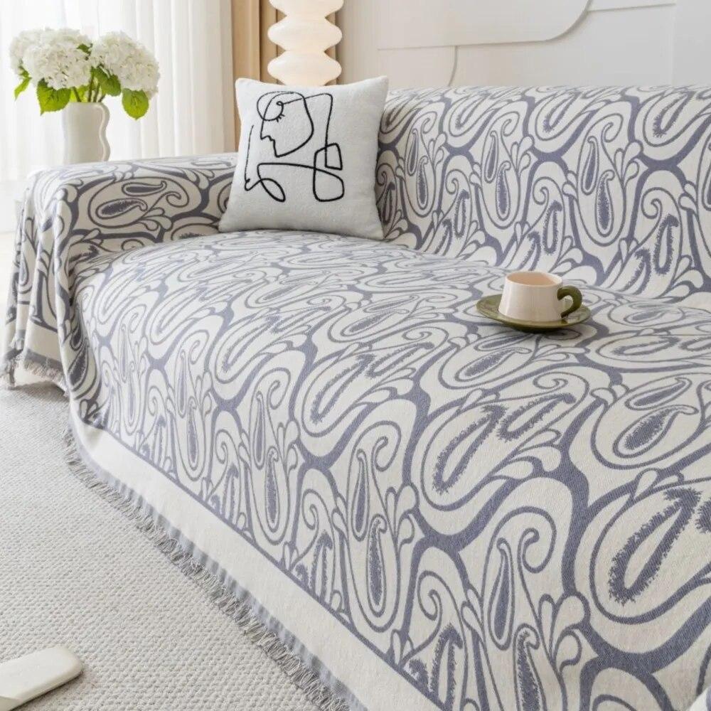 Paisley Sofa Cushion Cover Double Side Couch Cover Sofa Slipcover Universal Anti-cat Sofa Cover 1.2.3.4 Seat Bandanna Blanket