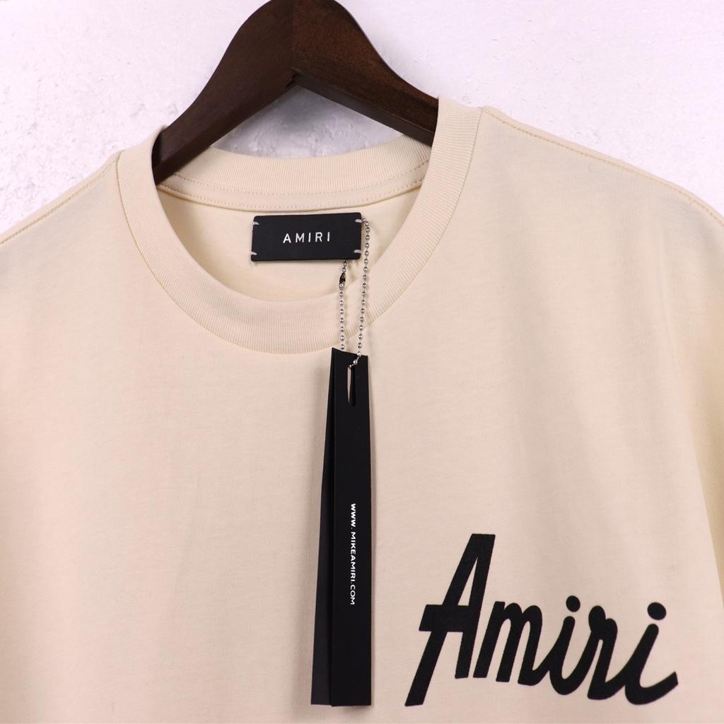2237 Amiri 2025 Summer New Men's and Women's Loose High Quality Cotton Plus Size T-shirt Couple T-Shirt
