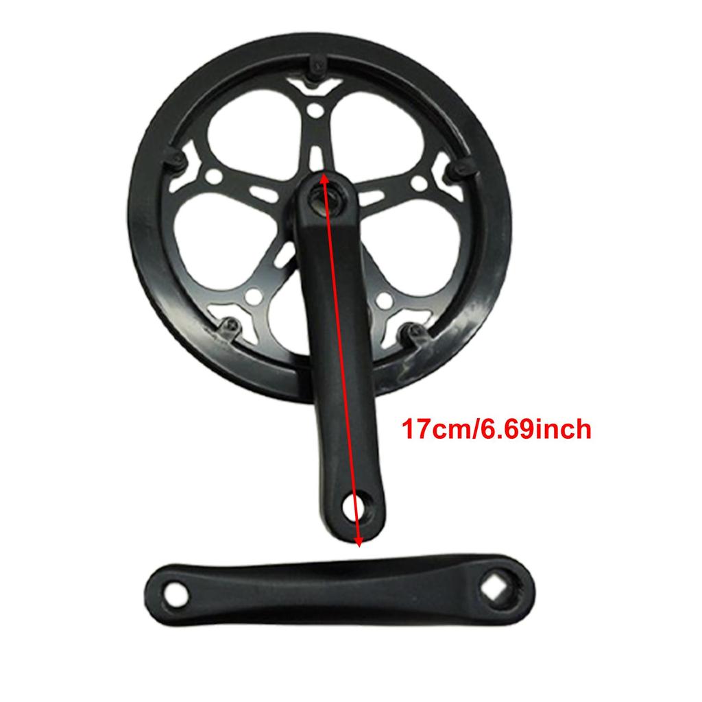 Chainring, Crank Arm, Single Crankset, Double Cover, Hollow Aluminum Alloy, Lightweight,