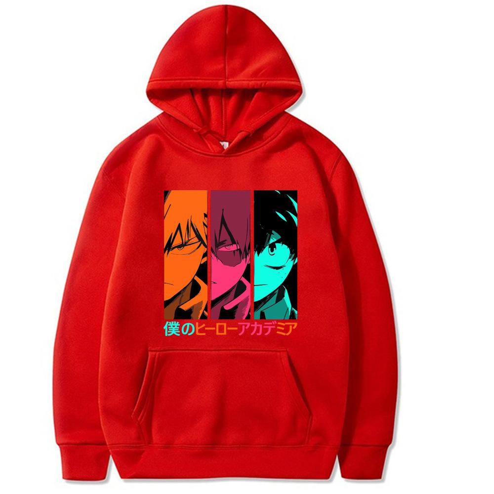 My Hero Academia Hoodies Print Fashion Sweatshirt Hip Hop Casual Unisex Autumn Winter Fleece Streetwear Tops Sudaderas