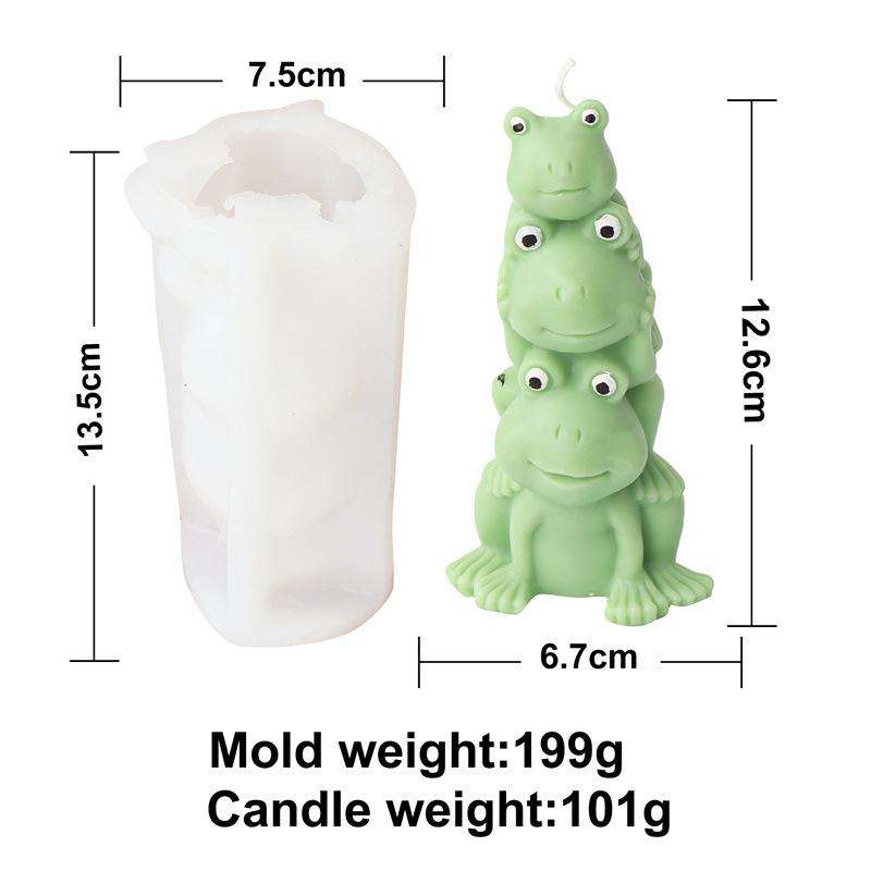 3D Cute Stacked monkey candle silicone mold lovely animalcake chocolate silicone mold rabbit tortoise bear resin silicone mold