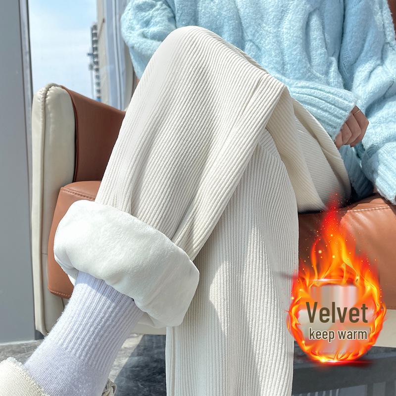 

Women s Chenille Lambswool Fleece-Lined Harem Sweatpants - Versatile & Warm for Autumn/Winter XL