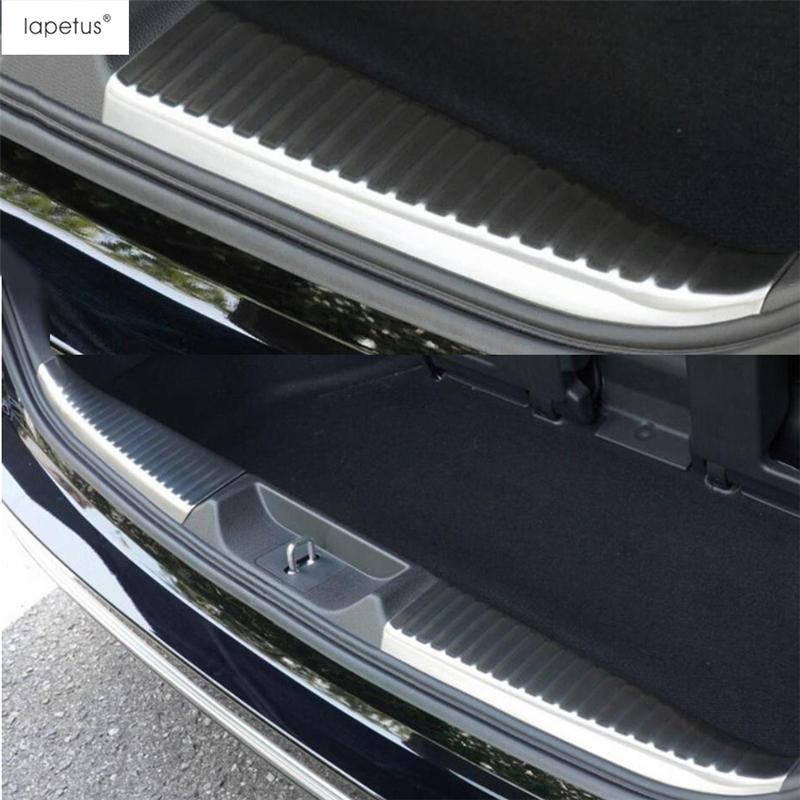 2 PCS Rear Trunk Bumper Door Sill Foot Plate Guard Protector Cover Trim For Honda STEPWGN   Stainless Steel Accessories
