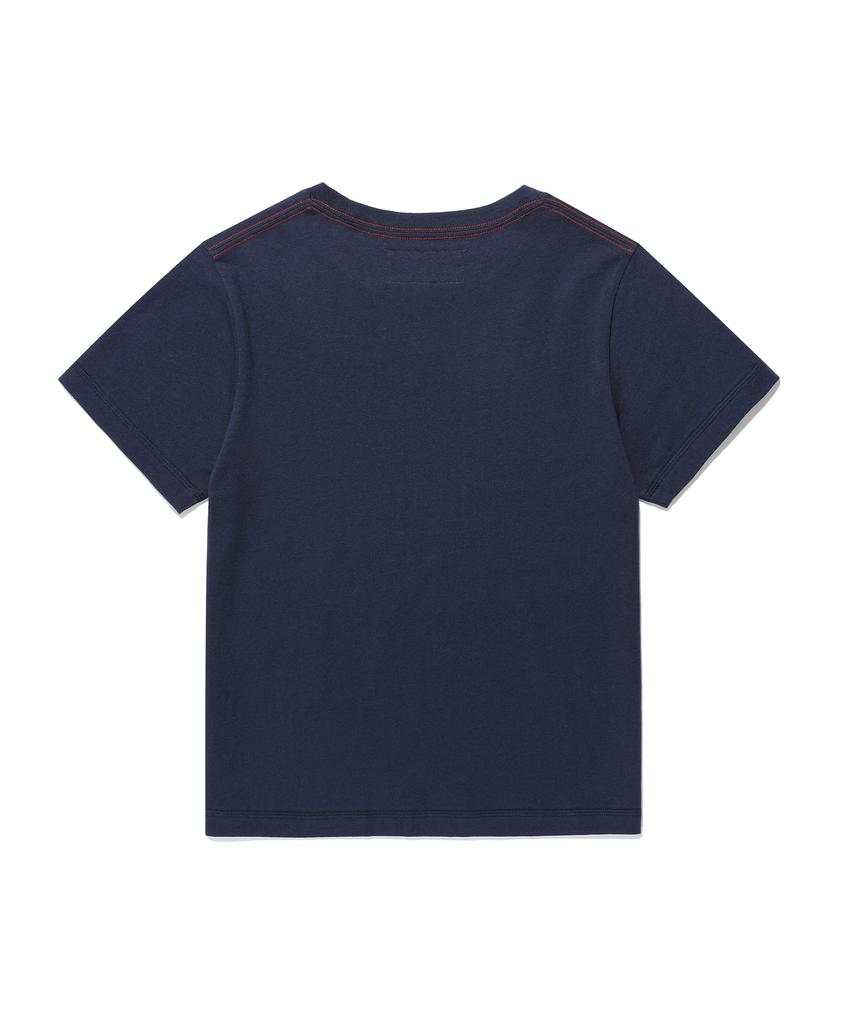 AECA (Woman) Color Chain Stitch Aeca Sports Half Sleeve Tee-Navy
