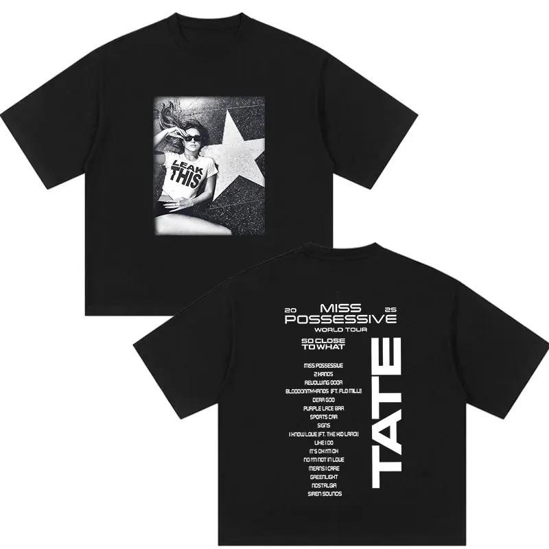 

Tate McRae So Close To What Album 2026 Print T-shirts Men Women Vintage Oversized Fashion T Shirt Cotton T-shirt 4XL