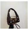 Portable underarm bag women's new trendy retro high-end oblique span bag light luxury niche design fashionable single shoulder