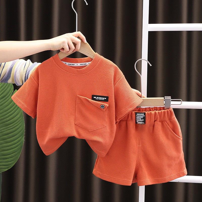 Cotton Soft Baby Boys' and Girls' Clothing Sets Casual Fashion Kids Short Sleevesuits Summer Wear