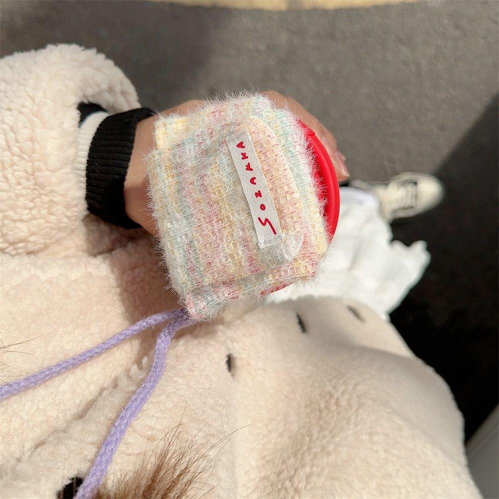 

Change Storage Bag Plush Coin Purse Rainbow Color Small Storage Bag Outdoor J