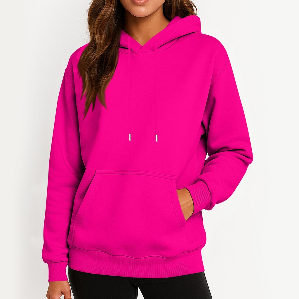 Women's Casual Fashion Sweatshirt Solid Color Hooded Sweatshirt
