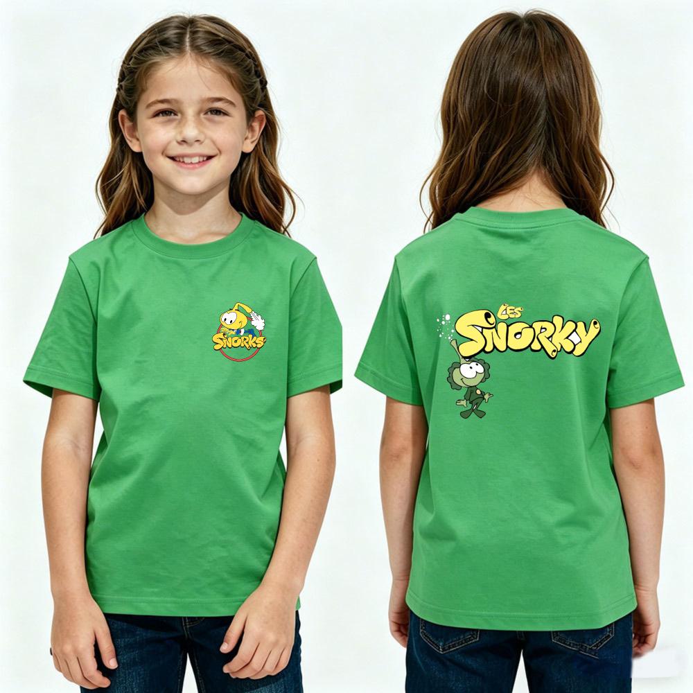 Snorks Cartoon Graphic Children TShirt Kids Summer Polyester Short Sleeve Cute Snorks Lover Gift Shirt Boys and Girls Casual Tshirt