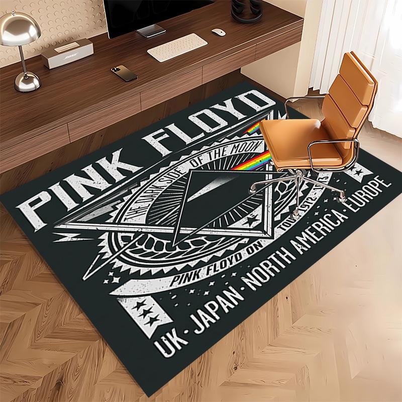 Rock Band P-Pink F-Floyd Print Area Rug - Soft,Washable Non-Slip Indoor Mat,Living Room,Home Office Decorative Rug