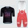 Short Sleeve Cycling Set with Bib Shorts Bicycle Sports MTB Kit