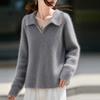 2026 Women's Autumn-Winter Wool Knit Polo Neck Slimming Long Sleeve Top
