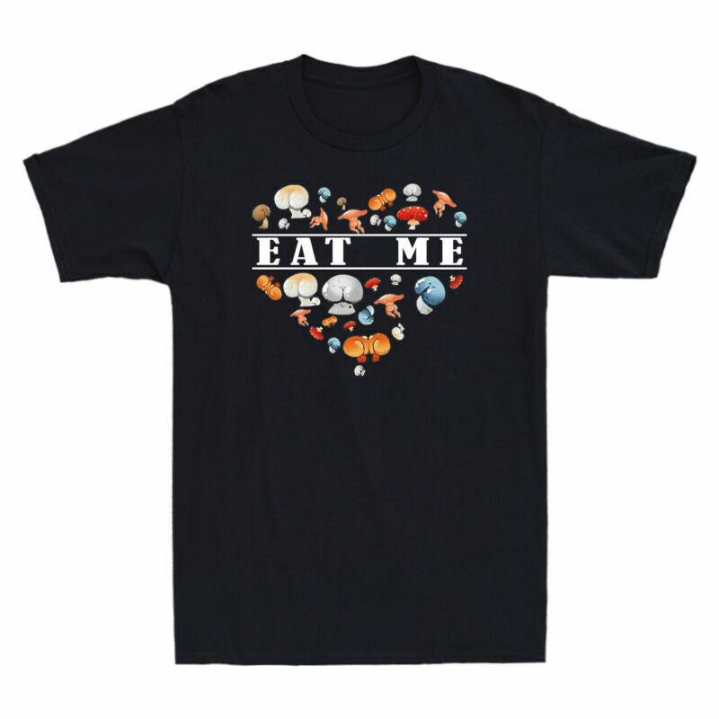 Unisexs Eat Foraging Tshirt Mushrooms Me Funny Gift Love Mycology Heart Mushroom S