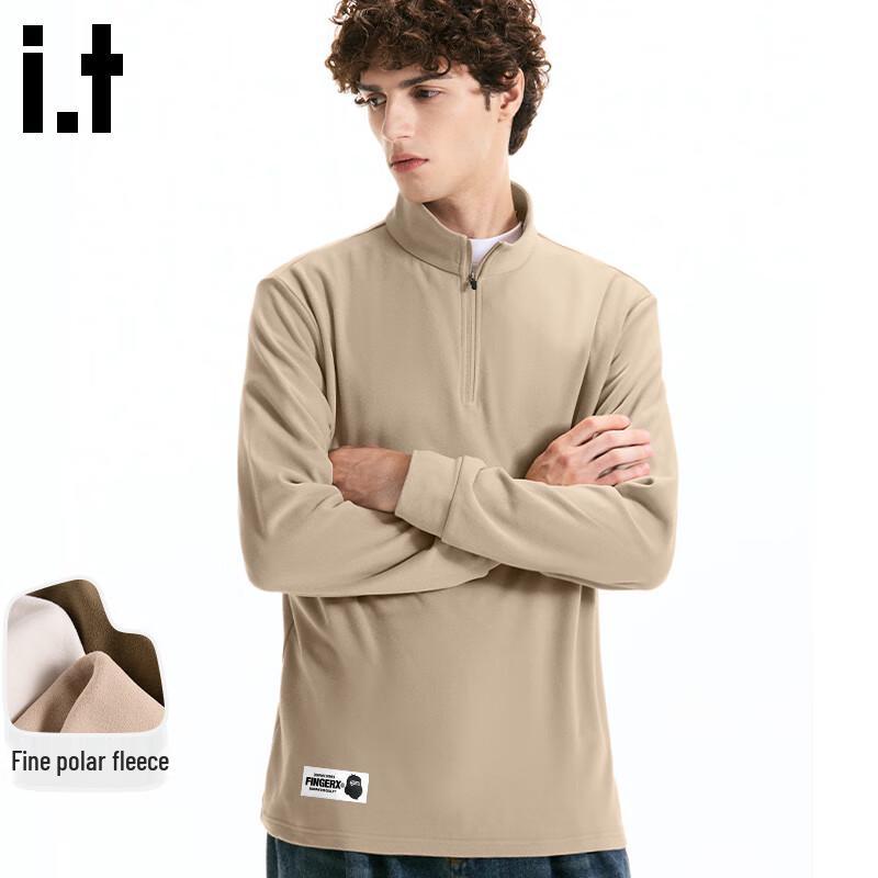 Fingercroxxit Half-Zip Fleece Long-Sleeve T-Shirt