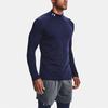 Under Armour Coldgear® Armour Fitted Casual Sports Breathable Slim Fit Long Sleeve T-Shirt Men tops Dark-Blue 1366066-410