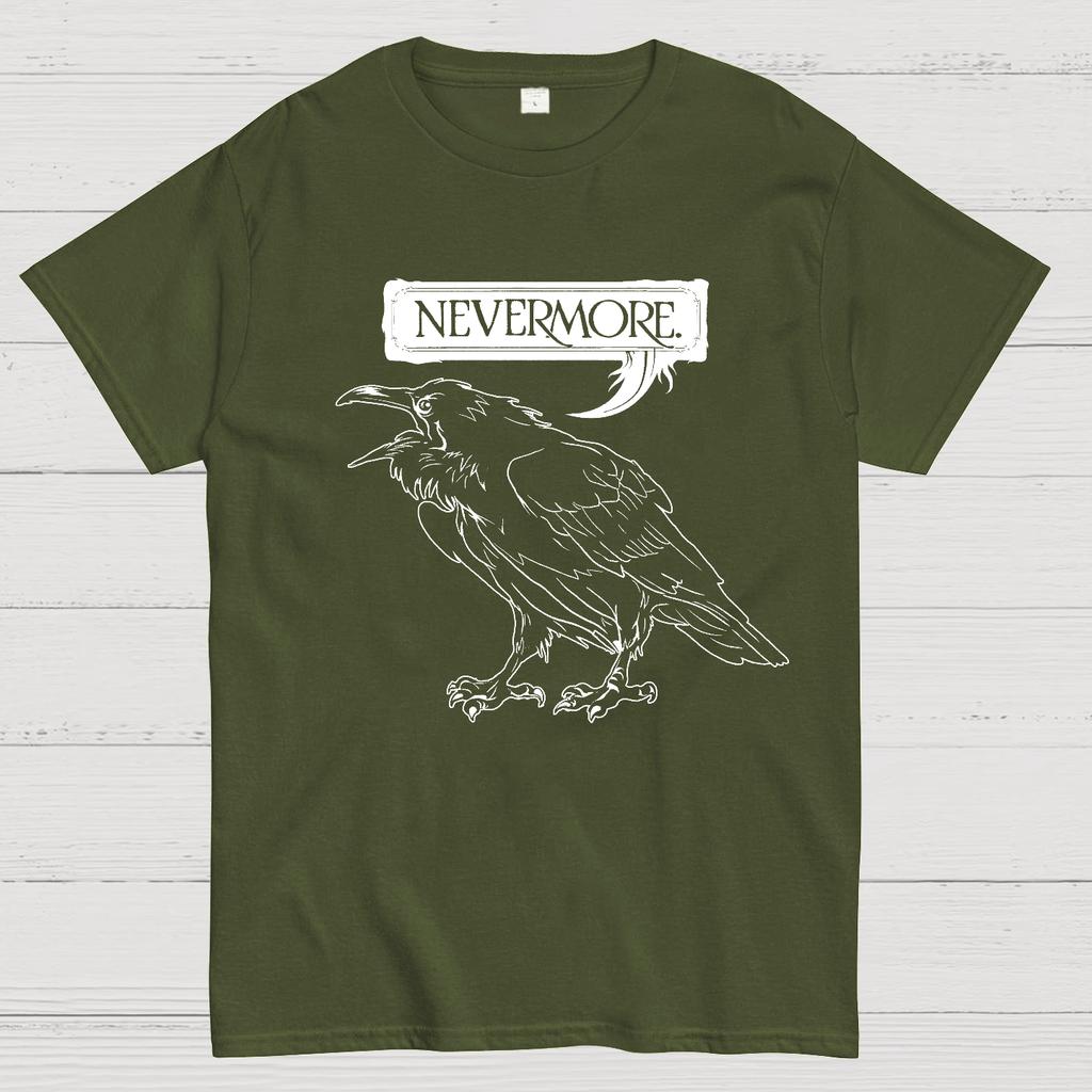 Nevermore Raven Cotton Summer Casual Cool Loose T-Shirt
