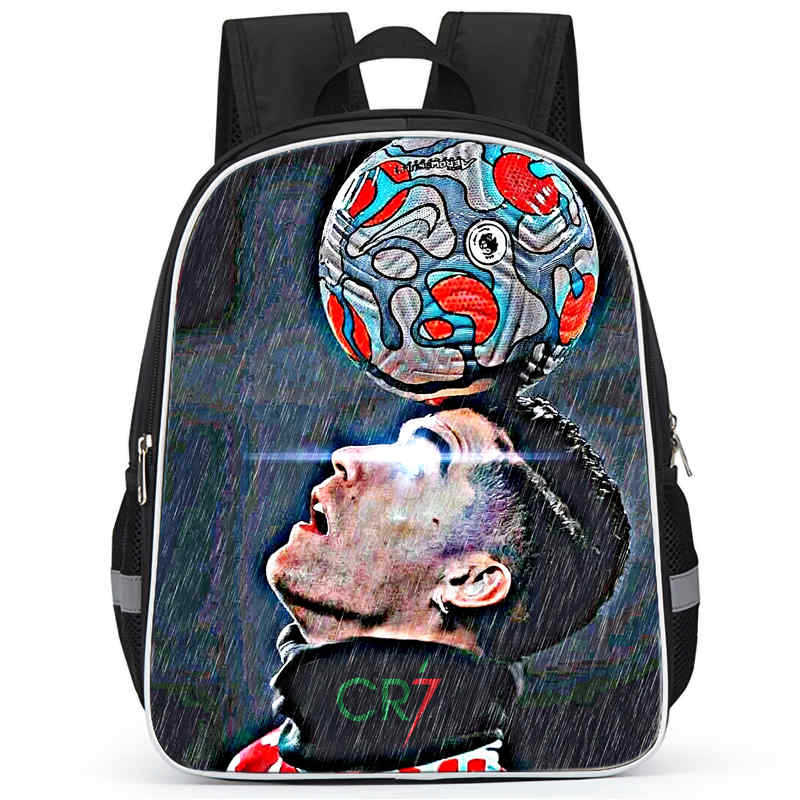 Cr7 Rucksack Hochauflösender Druck Große Kapazität Multifunktion Reißverschluss Oxford Rückenschutz Leichter Rucksack