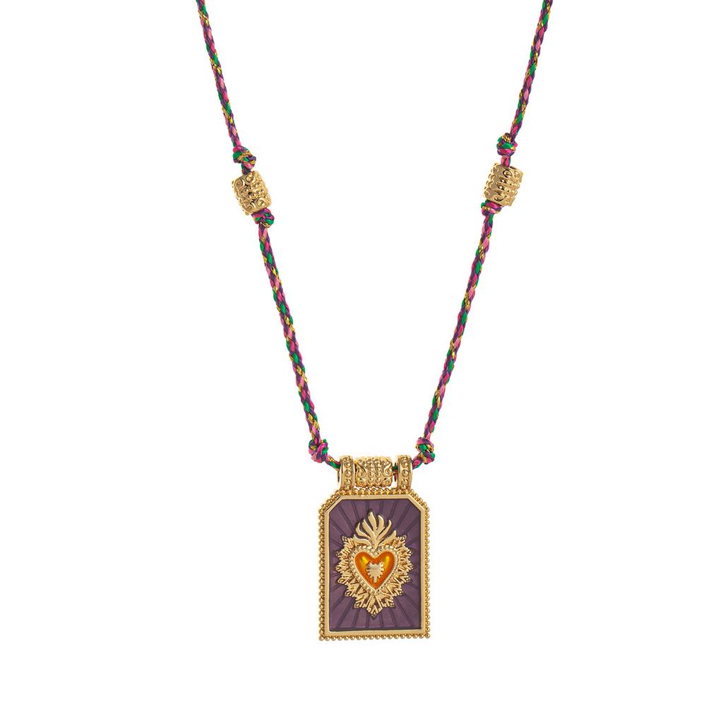 Fashion, Simple and Colorful Love Tarot Card Pendant Necklace for Women In Europe and America