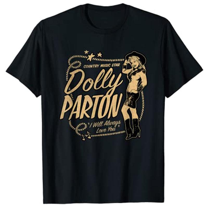 Dolly Parton Country Music Star TShirt Tops for Women Graphic Tee Tops Humor Funny Streetwear Music Lover Clothes Novelty Gift