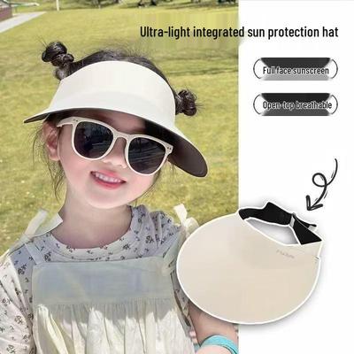 Children's Ice Silk Summer Sun Hat - Open Top Sun Protection for Boys and Girls