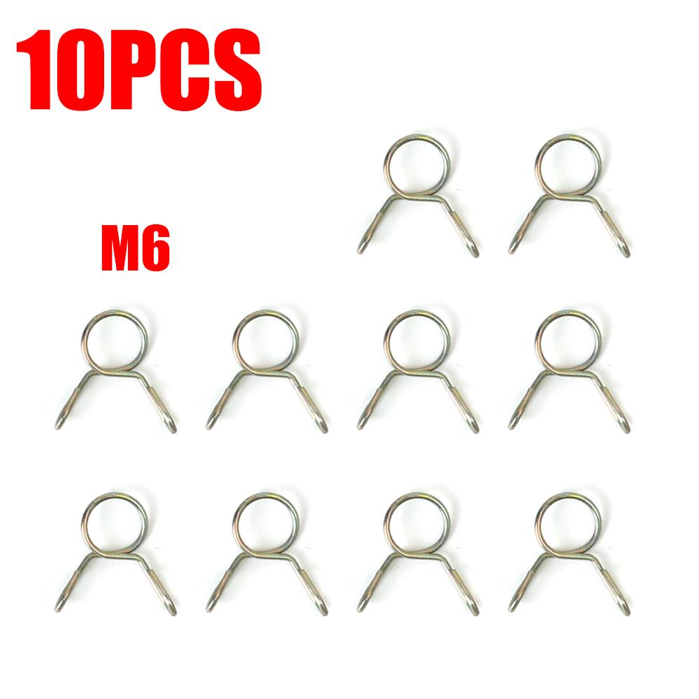 10Pcs 5/6/7/8/9/10/11/12/13/14mm Stainless Steel Spring Hoop Hose Clamp Adjustable Oil Hose Water Pipe Fixed Clip Home Hardware