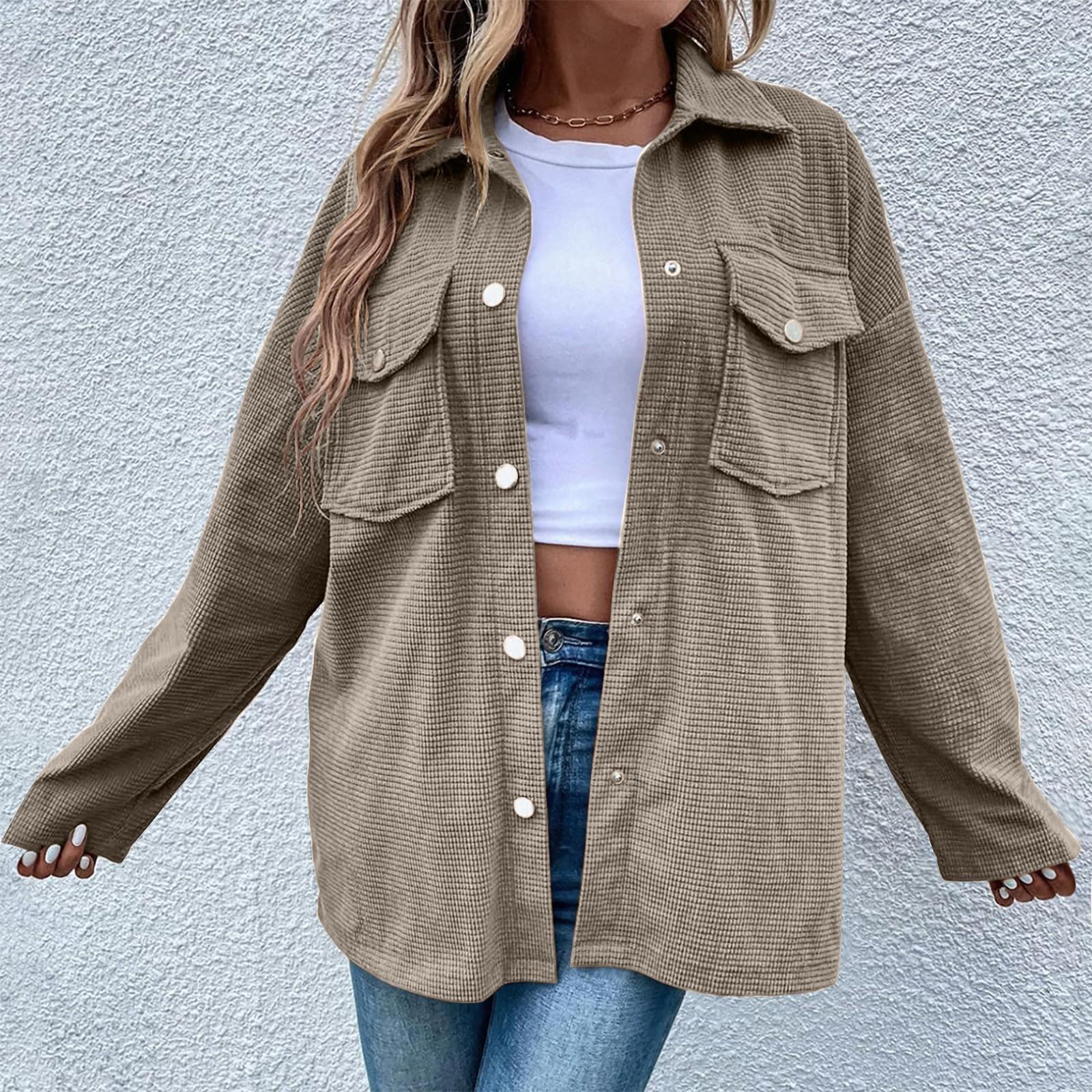 

Женская повседневная однотонная рубашка с длинными рукавами и карманами, с воротником на пуговицах, официальная рубашка XL