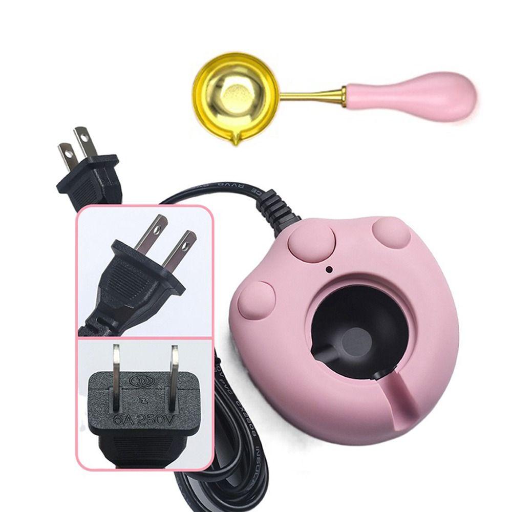Cat Paw Electric Sealing Wax Furnace DIY Stamp Set Lacquer Stove With Wood Handle Spoon Melting Furnace Heater Wax Bead Stick