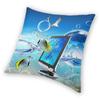 Frutiger Aero Aesthetic Square Pillowcase Polyester Linen Velvet Creative Zip Decor Pillow Case Room Cushion Cover Wholesale