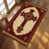 Vintage Floral Cross Prayer Rug | Non-Slip Christian Mat  Living Room Decoration Bedroom Decoration Rugs Home Mat  Floor Mats