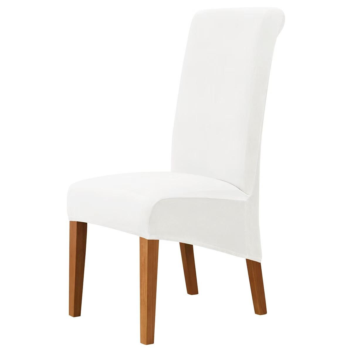 

Чехол для стула с высокой спинкой из бархата Silver Fox Velvet Velvet Fabric Elastic Home Hotel Dining Chair 22*18*5cm молочный белый