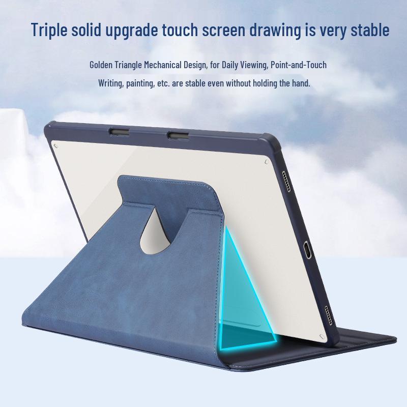 Capa Giratória de Couro para Samsung Galaxy Tab S9/S9+ - Capa Protetora Não Magnética para Tab S9+/S9FE+