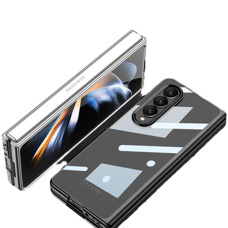 Samsung Fold4 Electroplated Phantom Transparent PC Hard Shell Case - Solid Color, Foldable Protection