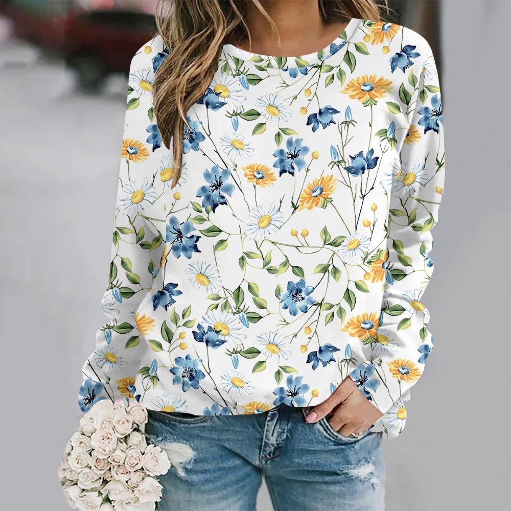 Plus size European and American Fashion 2025 Women's Elegant V-neck Long Sleeve T-shirt