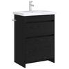 Bathroom Vanity Unit Black Oak 56 x 37.5 x 81 cm Particleboard