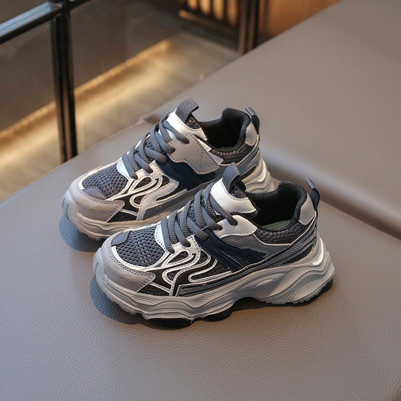 2025 spring new children's dad shoes mesh breathable trendy brand light fashion super soft big boys sports shoes