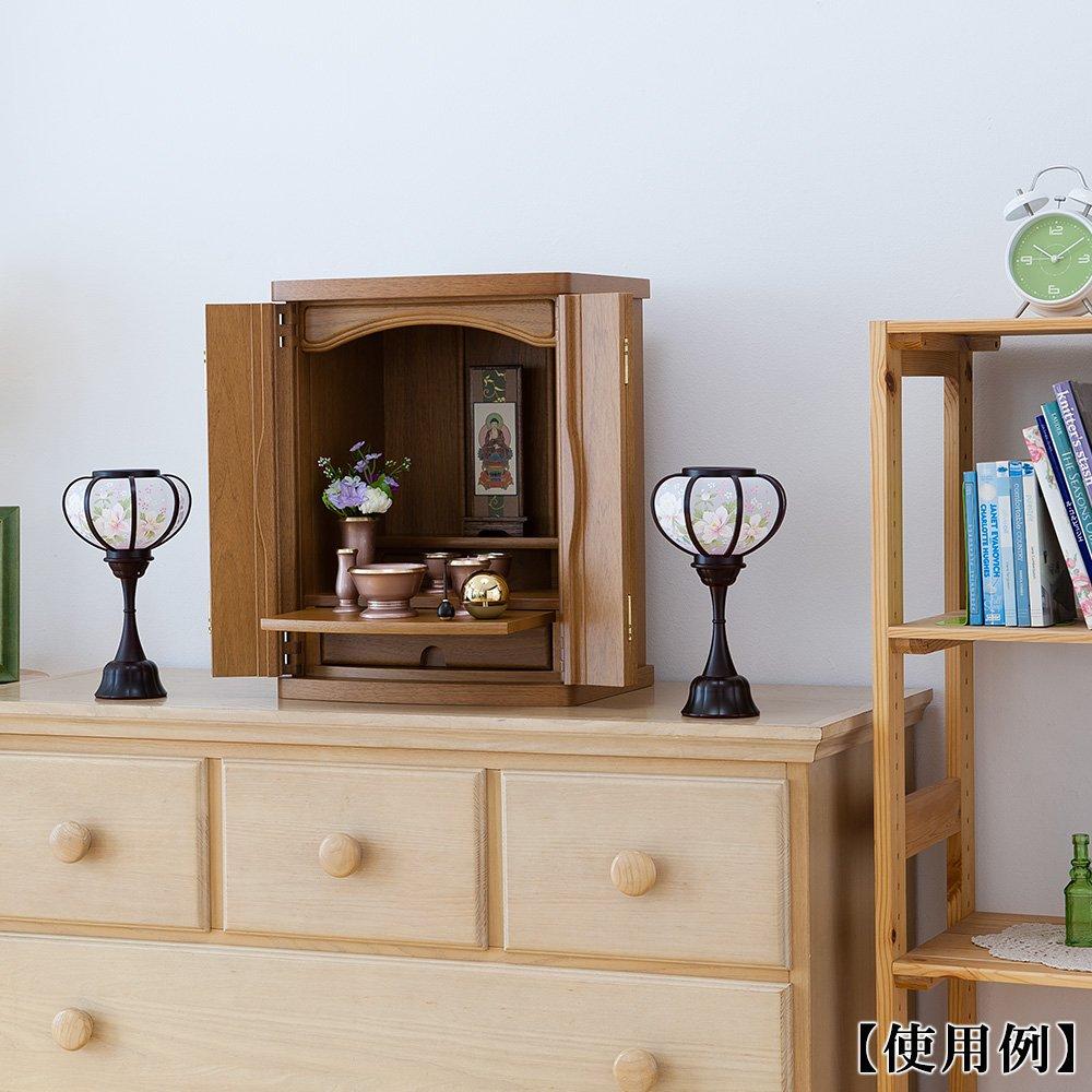 Buddhist altar shop Takita Shoten Bon lantern Mini lantern Honoka LED cordless 6532 Height 27 cm x Width 15 cm Standing lantern with certificate