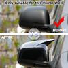2pcs Rearview Mirror Caps Cover Glossy Black Sticking For Nissan Sunny 2010 2011 2012 2013 2014 2015 2016