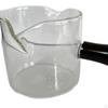 Clear Glass Jug with Double Spout for Espresso and Milk Measurement