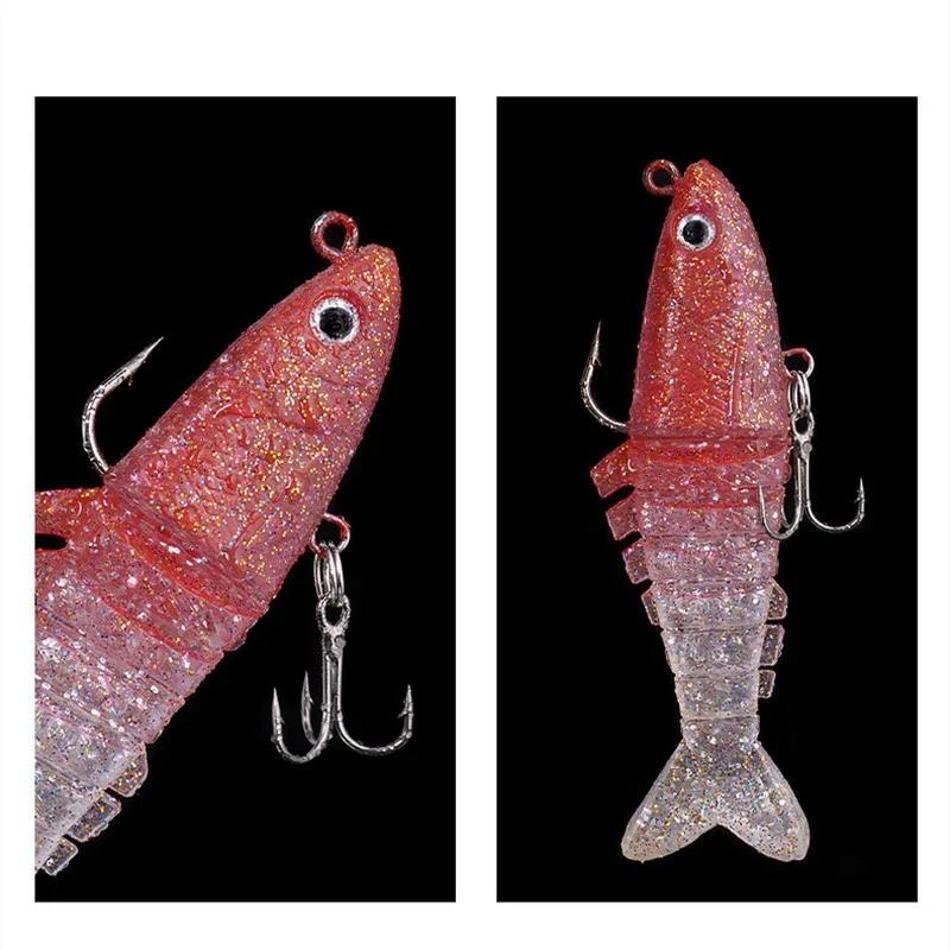 1 Pcs 9cm/17g Freshwater Sea Fishing Soft Bait Route Sub Baits Route Sub Soft Baits Multi Section Fish Bait Biomimetic Bait