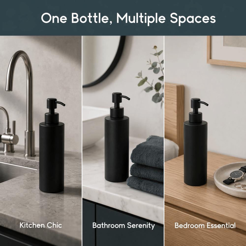 350ml Capacity Soap Dispenser Black Liquid Soap Dispenser Practical Hand Soap Dispenser Home Hotel