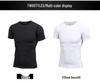 Men's Short Sleeve Compression Sports Top - Breathable, Quick-Dry Base Layer for Running and Basketball
