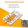 0-20mm Car Tyre Tread Depth Depthometer Gauge Caliper, Wheel Measure Tools, Wood Measure Ruler, Profile Marking Tool